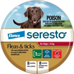 Seresto Flea & Tick Collar for Dogs Over 8kg - Up to 8 Month Protection Best