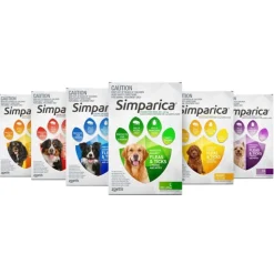 Simparica Monthly Flea & Tick Tablets for Dogs 3-Pack - Choose your size Discount