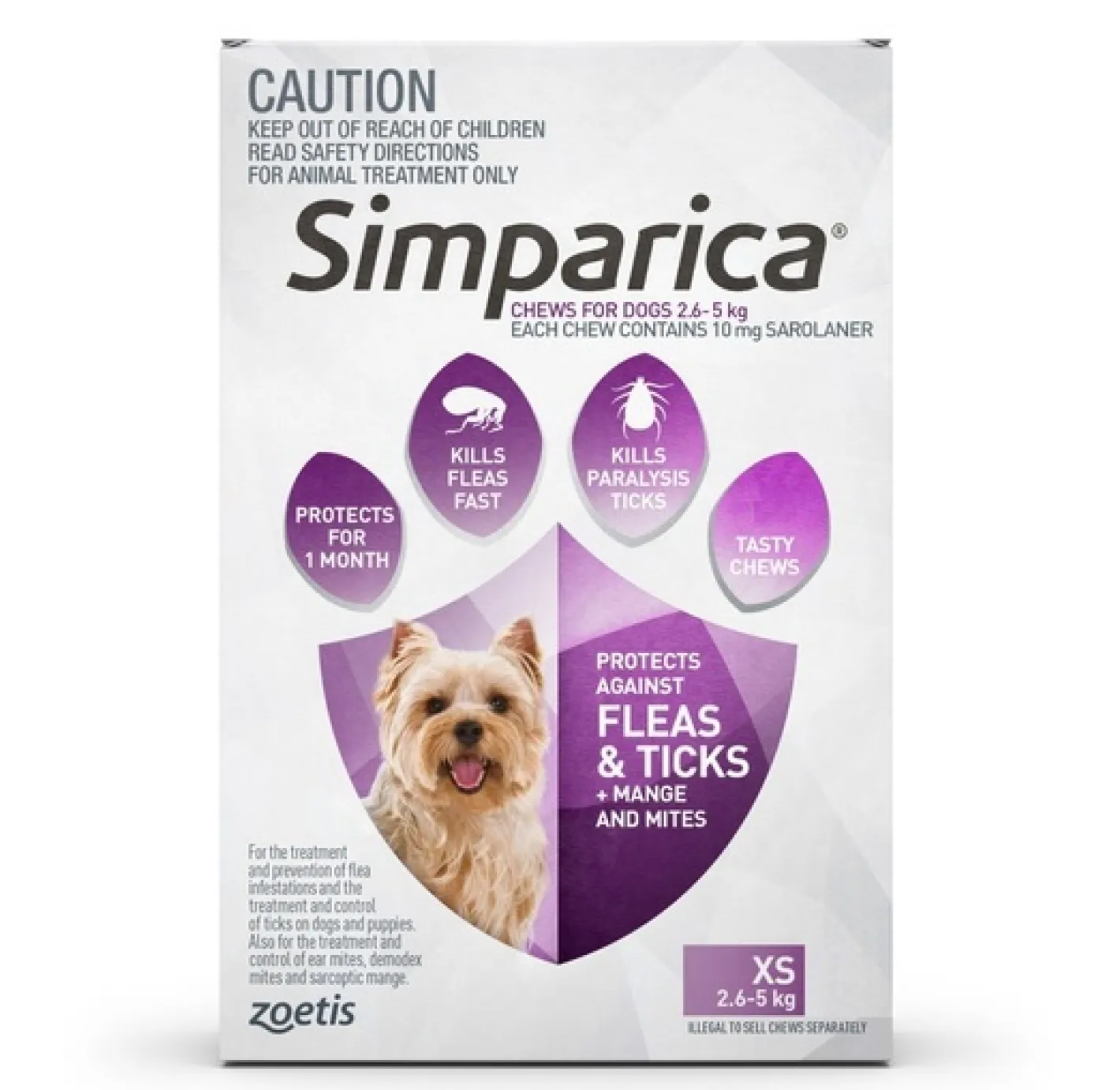 Simparica Monthly Flea & Tick Tablets for Dogs 6-Pack - Choose your size Online