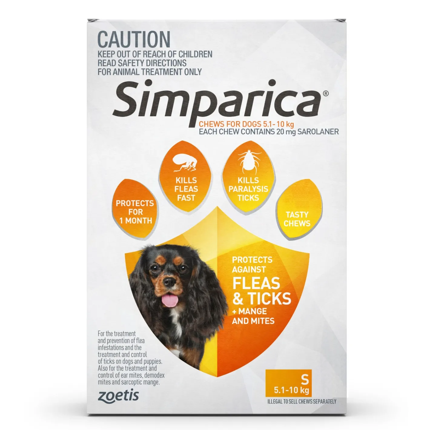 Simparica Monthly Flea & Tick Tablets for Dogs 6-Pack - Choose your size Online