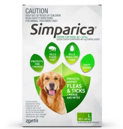 Simparica Monthly Flea & Tick Tablets for Dogs 6-Pack - Choose your size Online
