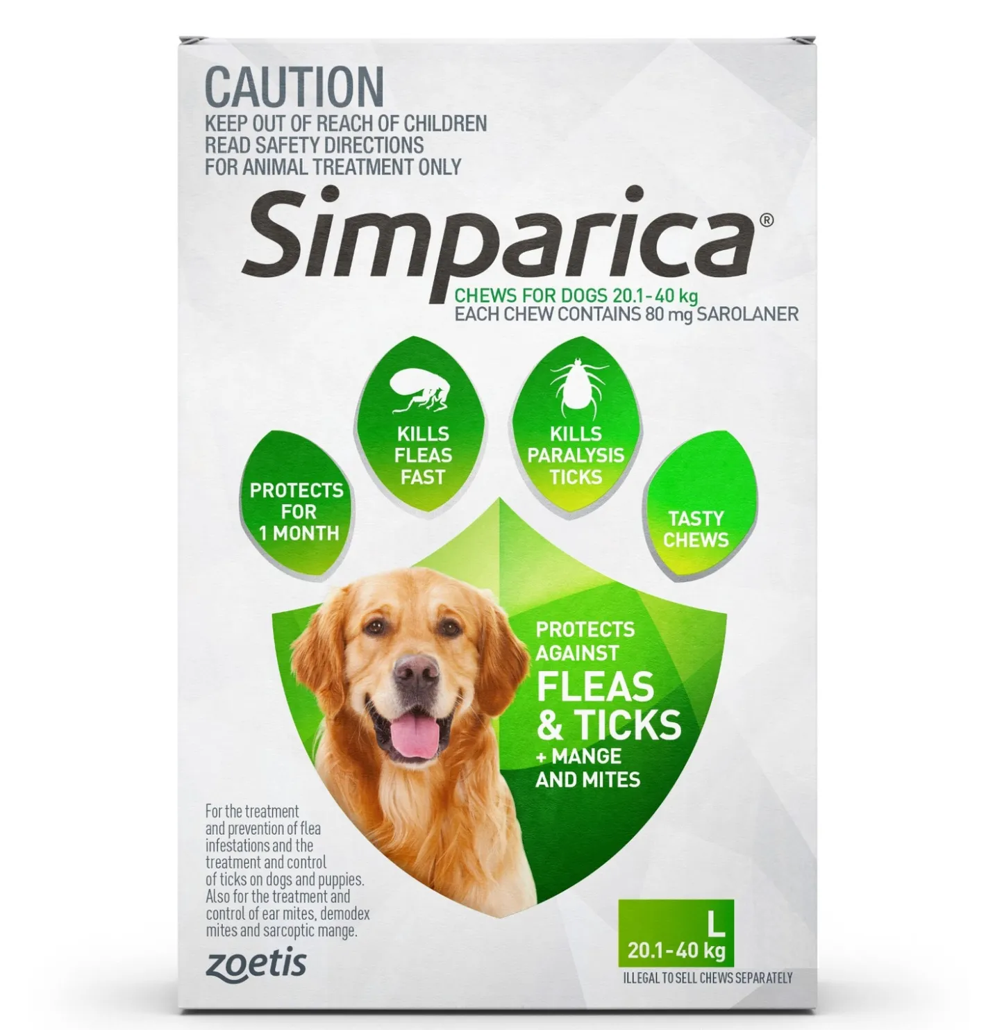 Simparica Monthly Flea & Tick Tablets for Dogs 6-Pack - Choose your size Online