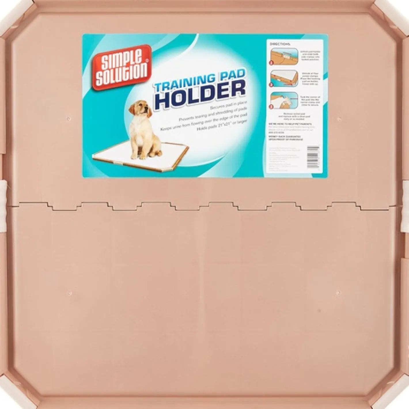 Simple Solution Training Pad Holder with Snap-On Clips to Hold Puppy Pads in Place New