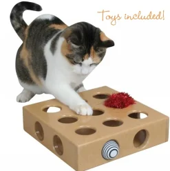 SmartCat Smart Cat Original Peek-and-Play Interactive Cat Toy Box with Bonus Toys Clearance