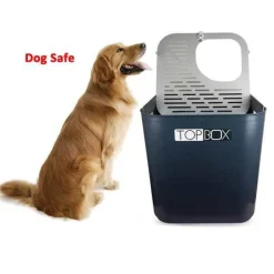 SmartCat The Ultimate Topbox Top Entry Cat Litter Tray with Scoop - Gray Hot