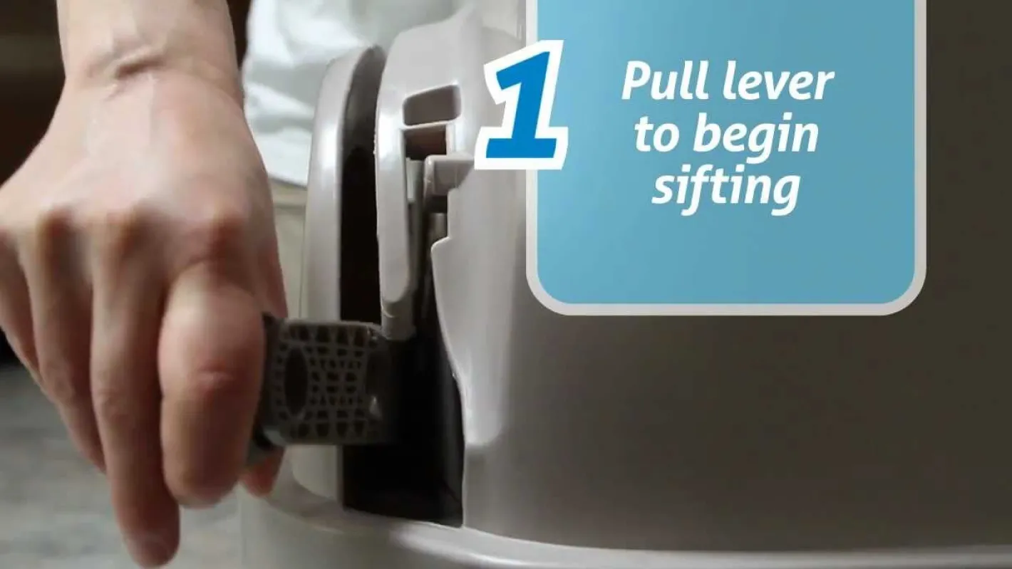 Catit Smartsift Enclosed Semi-Automatic Cat Litter Sifter with Sift Lever Fashion