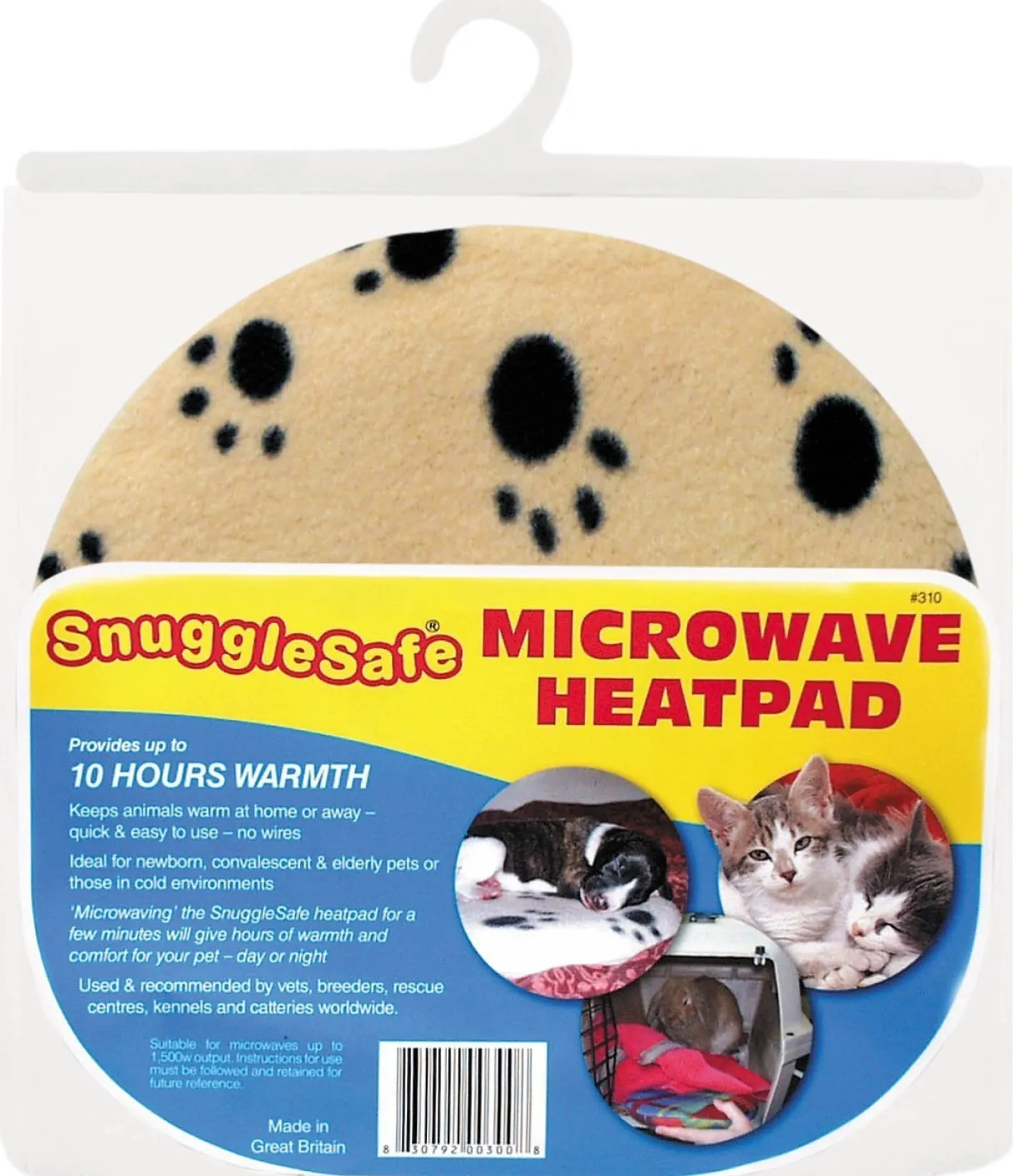 Snugglesafe Microwave Heat Pad for Cat, Dogs, Guinea Pigs, Bunnies and all Pets New
