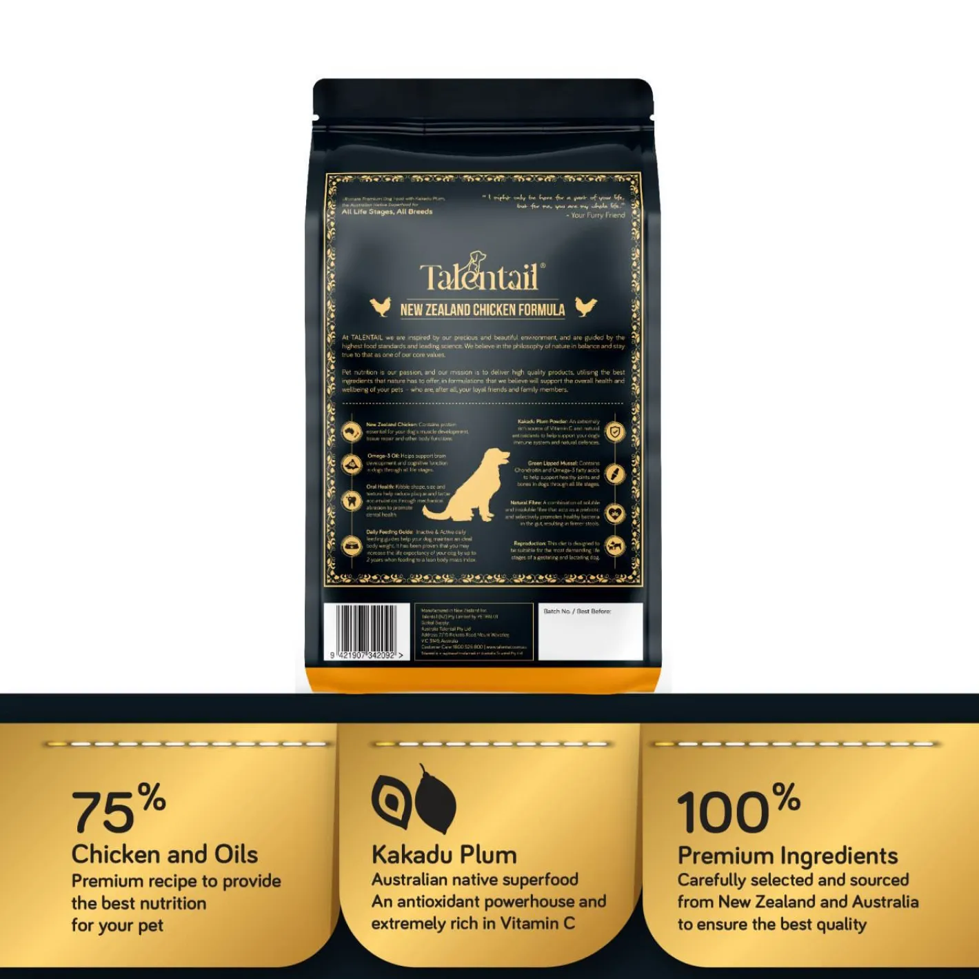 Talentail Ultimate NZ Chicken with Kakadu Plum Dog Food 1.8kg Discount