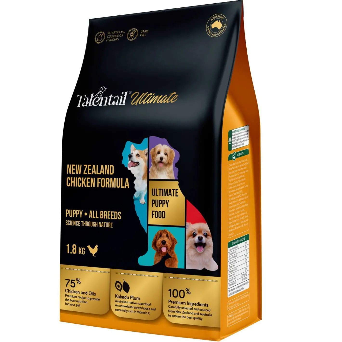 Talentail Ultimate NZ Chicken with Kakadu Plum Puppy Food 1.8kg Sale