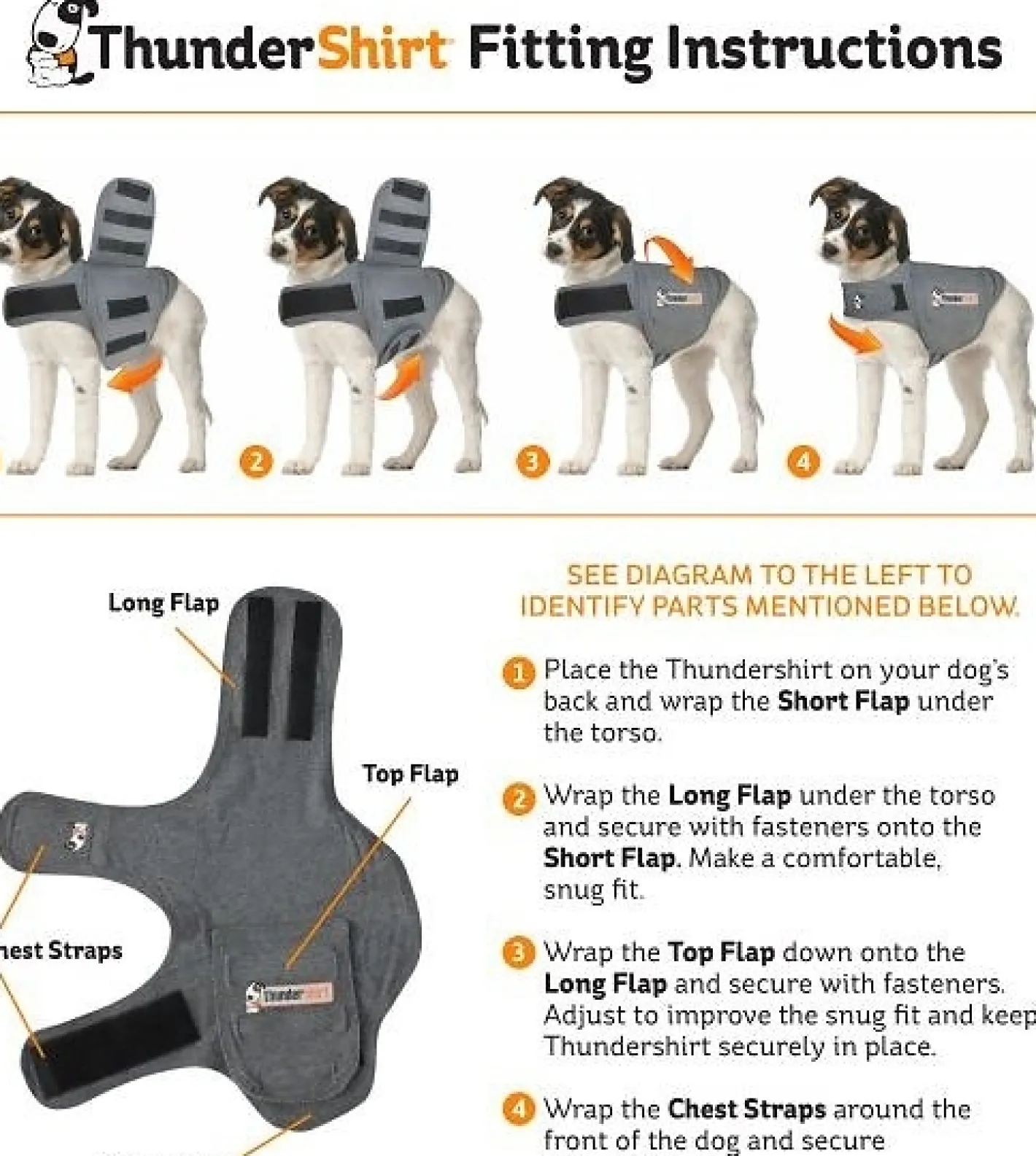 Thunderworks Thundershirt - Anti-Anxiety Calming Vest for Dogs XS-XXL Clearance