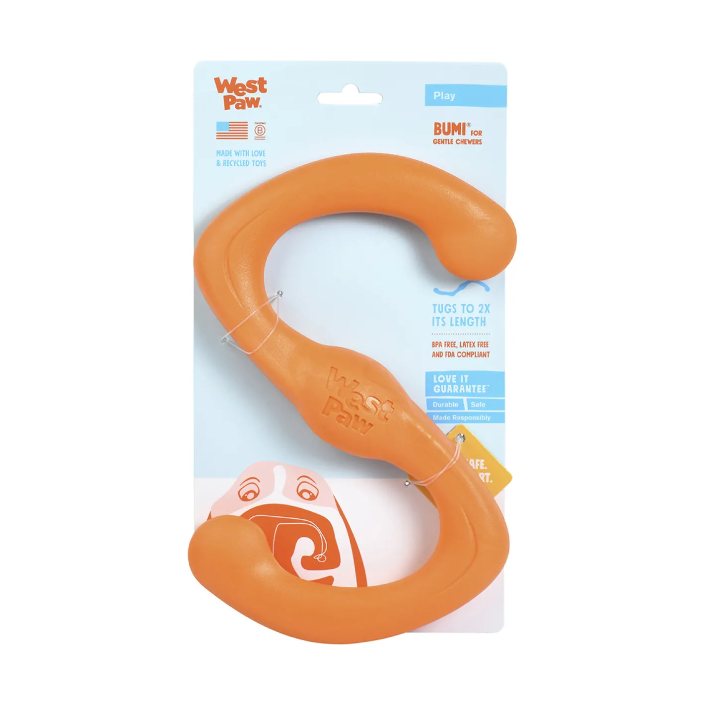 West Paw Bumi Tug & Fetch Zogoflex Dog Toy Clearance