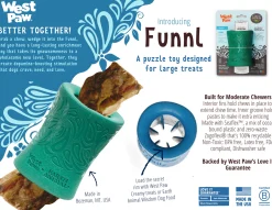 West Paw Funnl Dog Treat & Chew Hiding Toy for Moderate Chewers Fashion