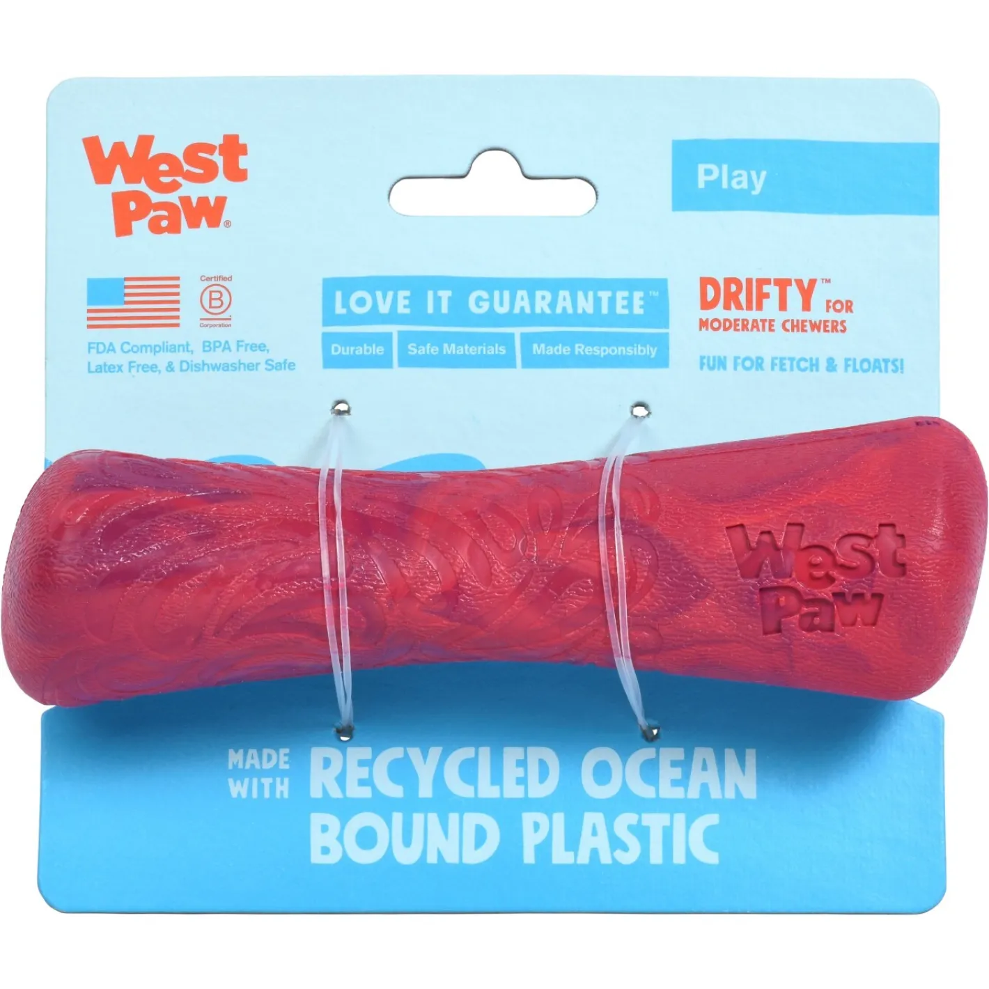 West Paw Seaflex Recycled Plastic Fetch Dog Toy - Drifty Online