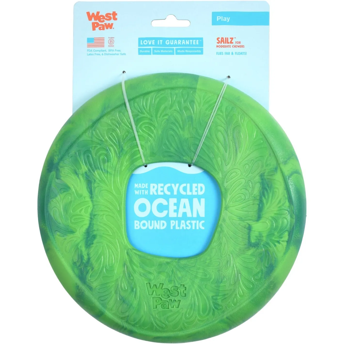 West Paw Seaflex Recycled Plastic Flyer Dog Toy - Sailz Fashion