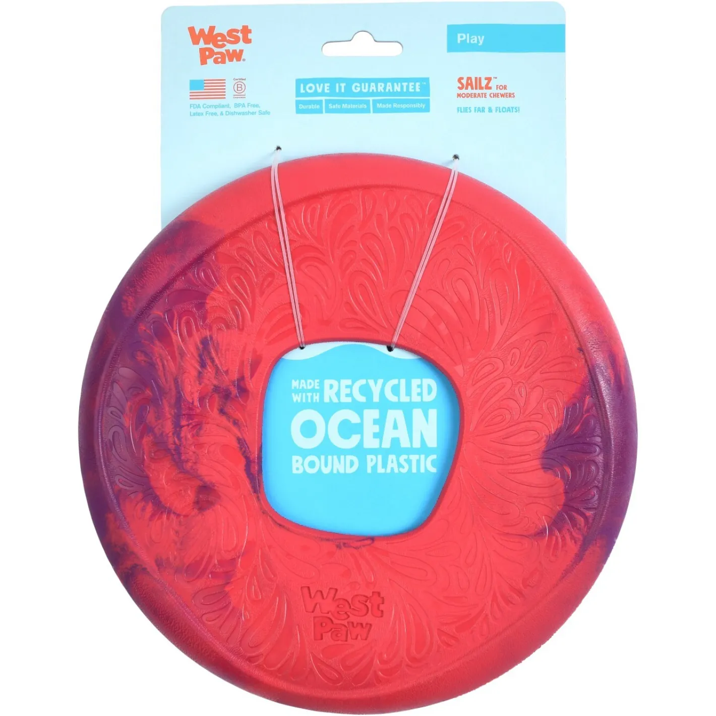 West Paw Seaflex Recycled Plastic Flyer Dog Toy - Sailz Fashion