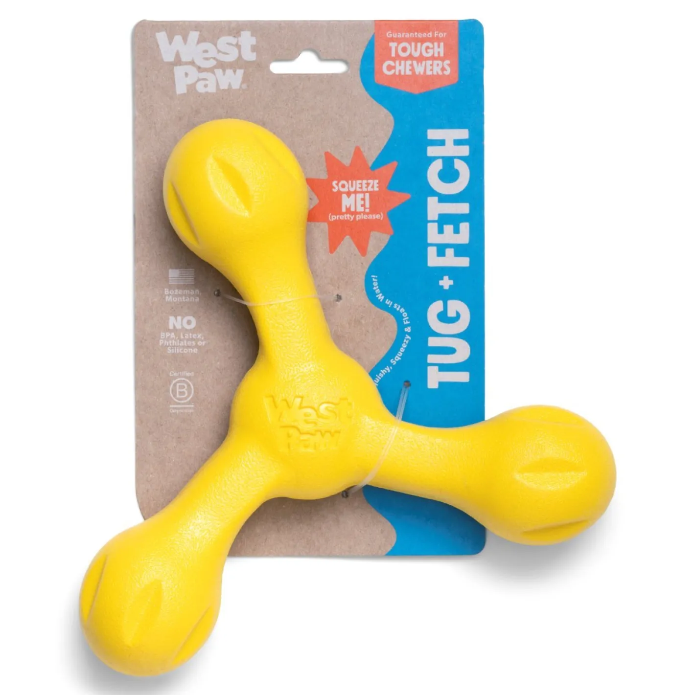 West Paw Skamp Flyer-Inspired Fetch Dog Toy in Bright Colours Online