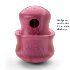 West Paw Toppl Treat Dispensing Wobbling Dog Toy & Food Bowl - Holiday Colours New