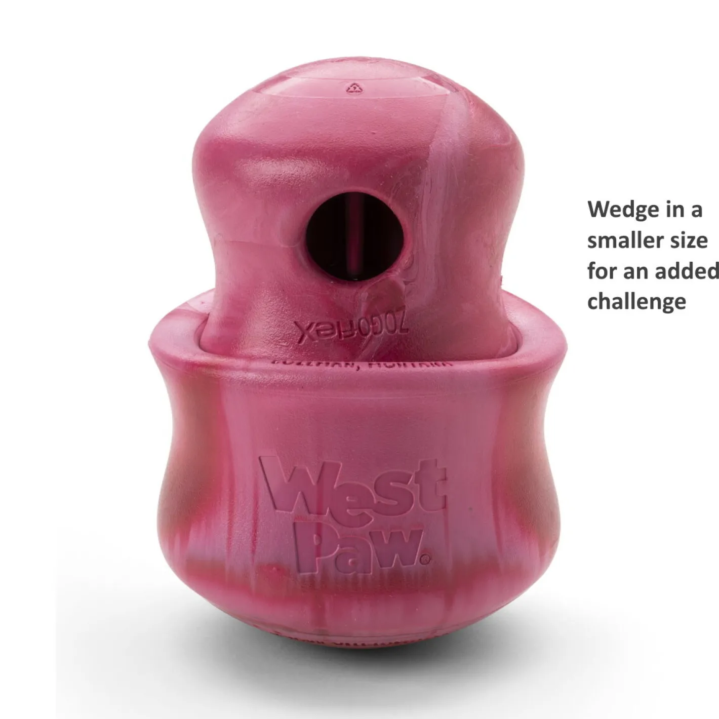West Paw Toppl Treat Dispensing Wobbling Dog Toy & Food Bowl - Holiday Colours New