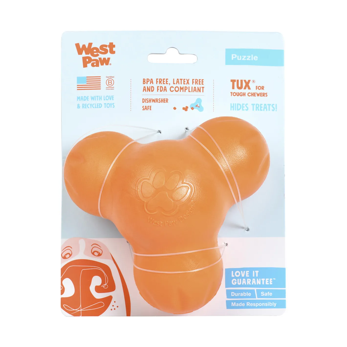 West Paw Tux Treat Dispenser for Tough Dogs Hot