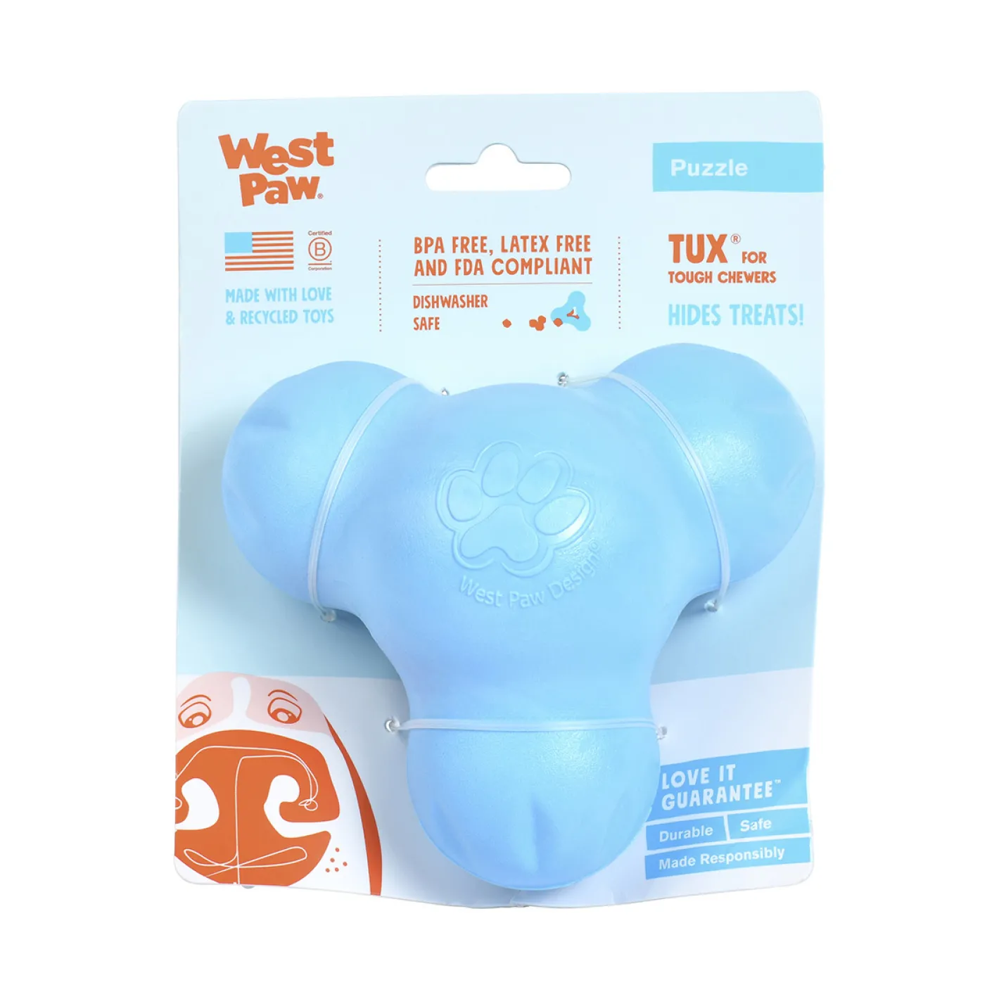 West Paw Tux Treat Dispenser for Tough Dogs Hot