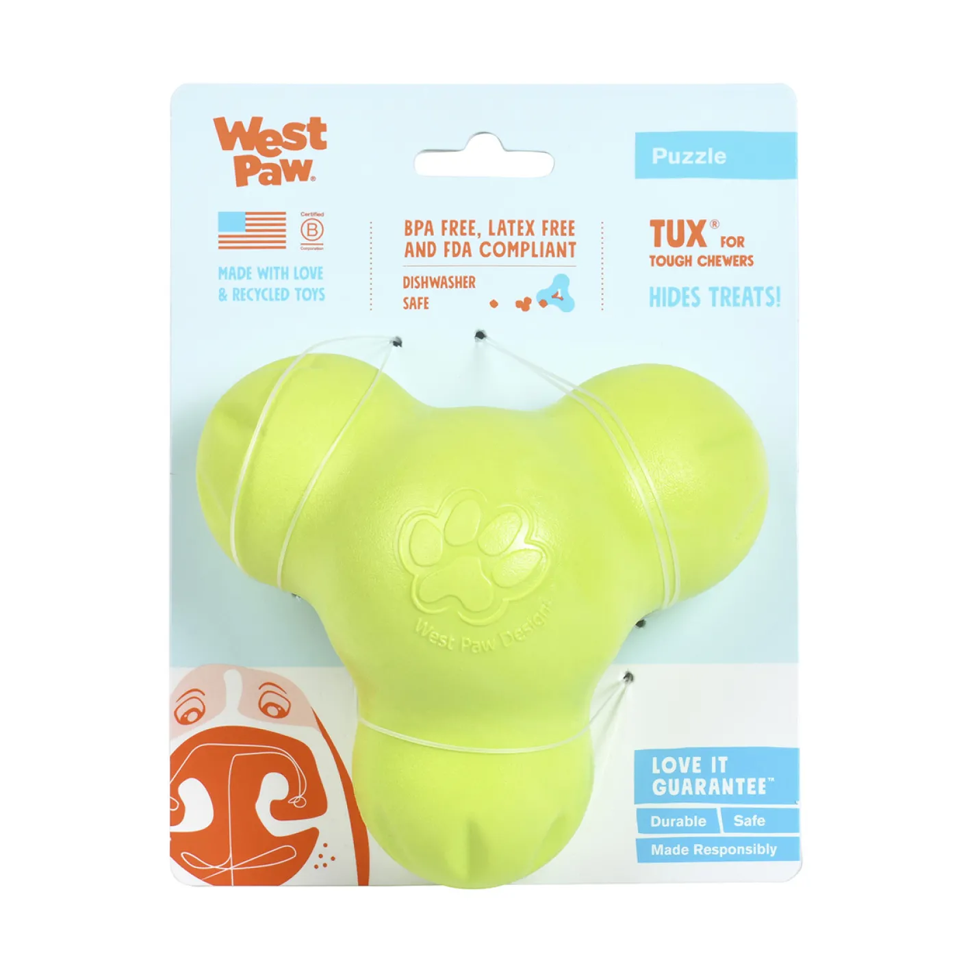 West Paw Tux Treat Dispenser for Tough Dogs Hot