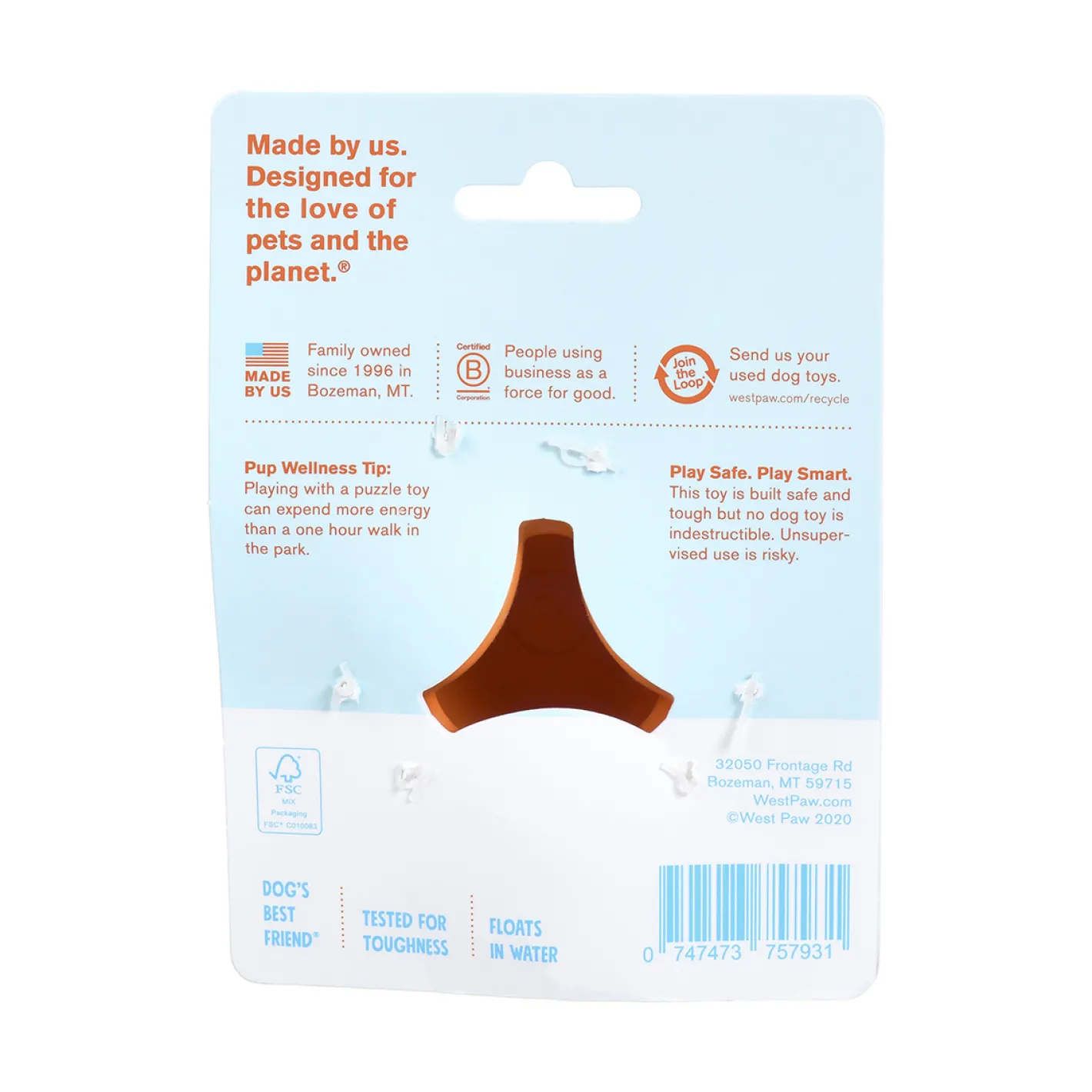West Paw Tux Treat Dispenser for Tough Dogs Hot