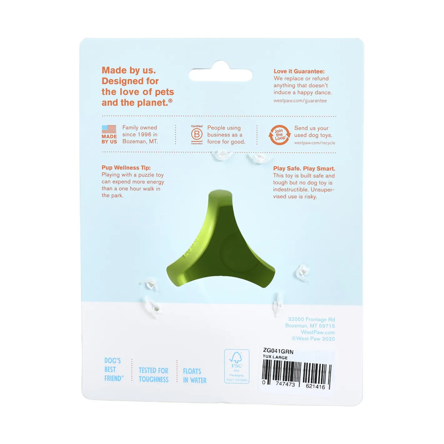 West Paw Tux Treat Dispenser for Tough Dogs Hot
