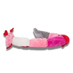 Zippy Paws 6 Squeakers Plush No Stuffing Dog Toy - Deluxe Valentine's Caterpillar Hot