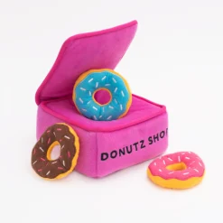 Zippy Paws Burrow Interactive Dog Toy - Donutz Box with 3 Squeaker Toys Discount