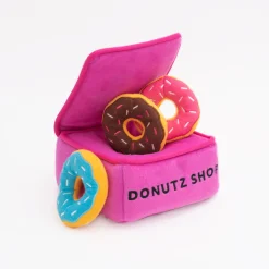 Zippy Paws Burrow Interactive Dog Toy - Donutz Box with 3 Squeaker Toys Discount