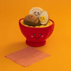 Zippy Paws Burrow Interactive Dog Toy - Ramen Bowl with 3 Squeaker Toys New