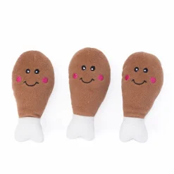 Zippy Paws Burrows Interactive Squeaker Dog Toys - Bucket of Chicken Fashion