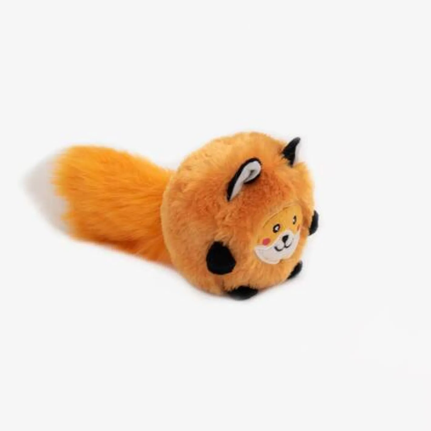 Zippy Paws Bushy Throw Crinkly Plush Fetch Dog Toy - Fox Hot