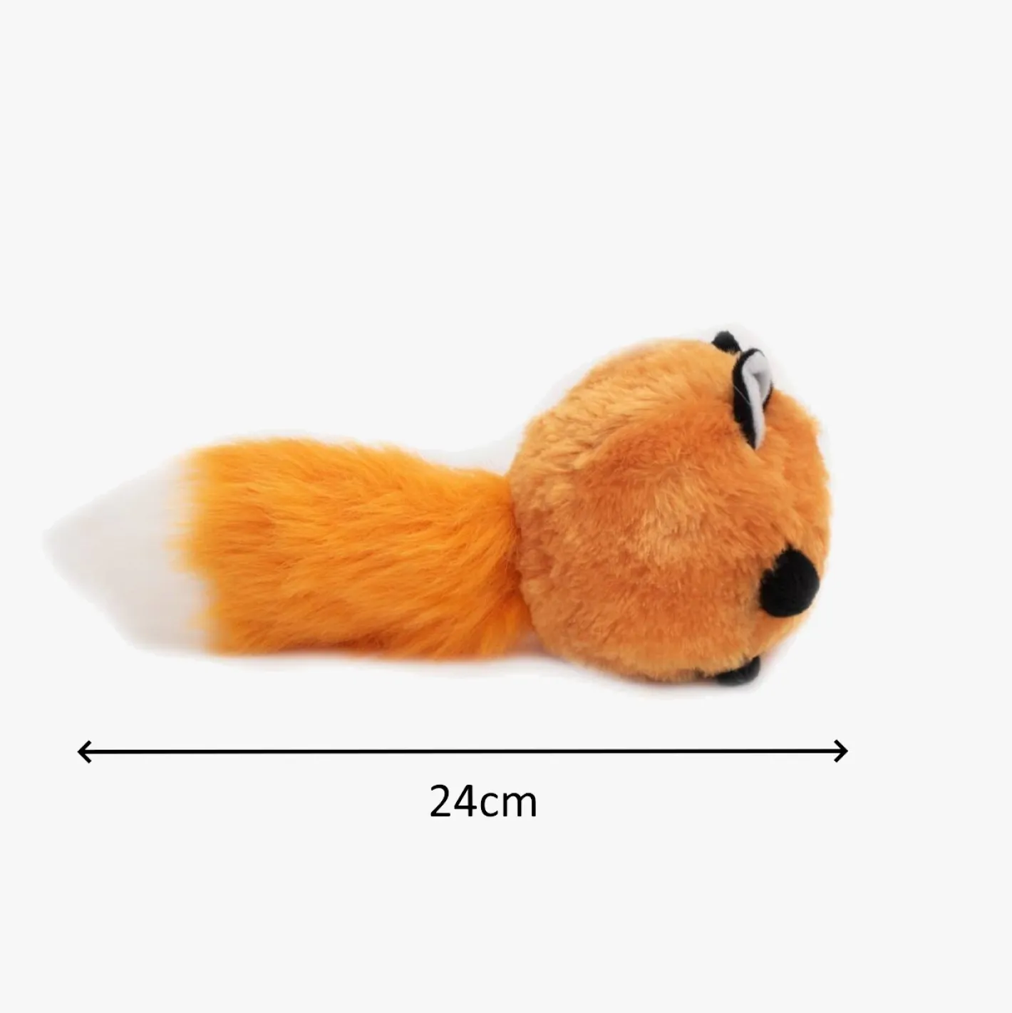 Zippy Paws Bushy Throw Crinkly Plush Fetch Dog Toy - Fox Hot