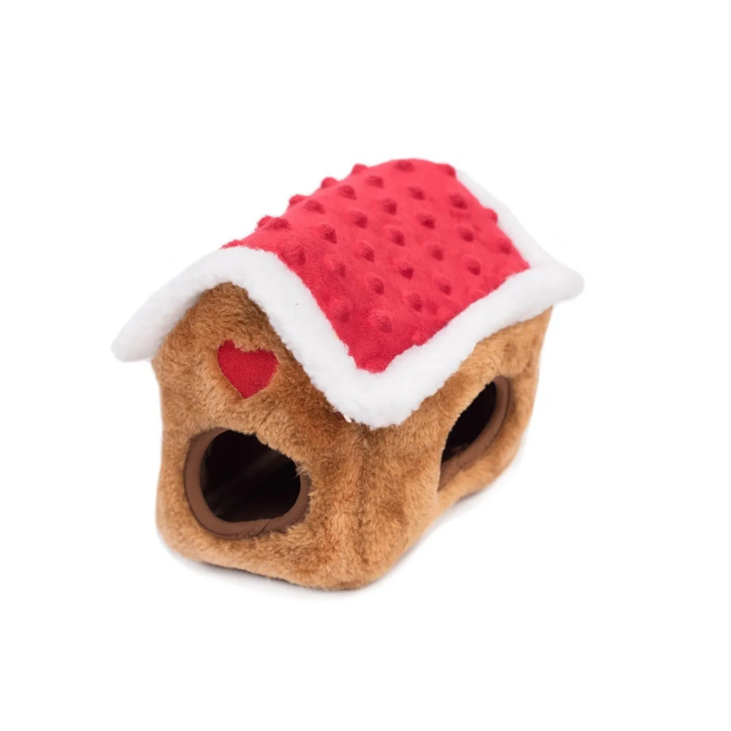 Zippy Paws Christmas Holiday Burrow Dog Toy - Gingerbread House Clearance