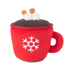 Zippy Paws Christmas Holiday NomNomz Squeaker Dog Toy - Hot Cocoa Sale