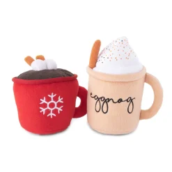 Zippy Paws Christmas Holiday NomNomz Squeaker Dog Toy - Hot Cocoa Sale
