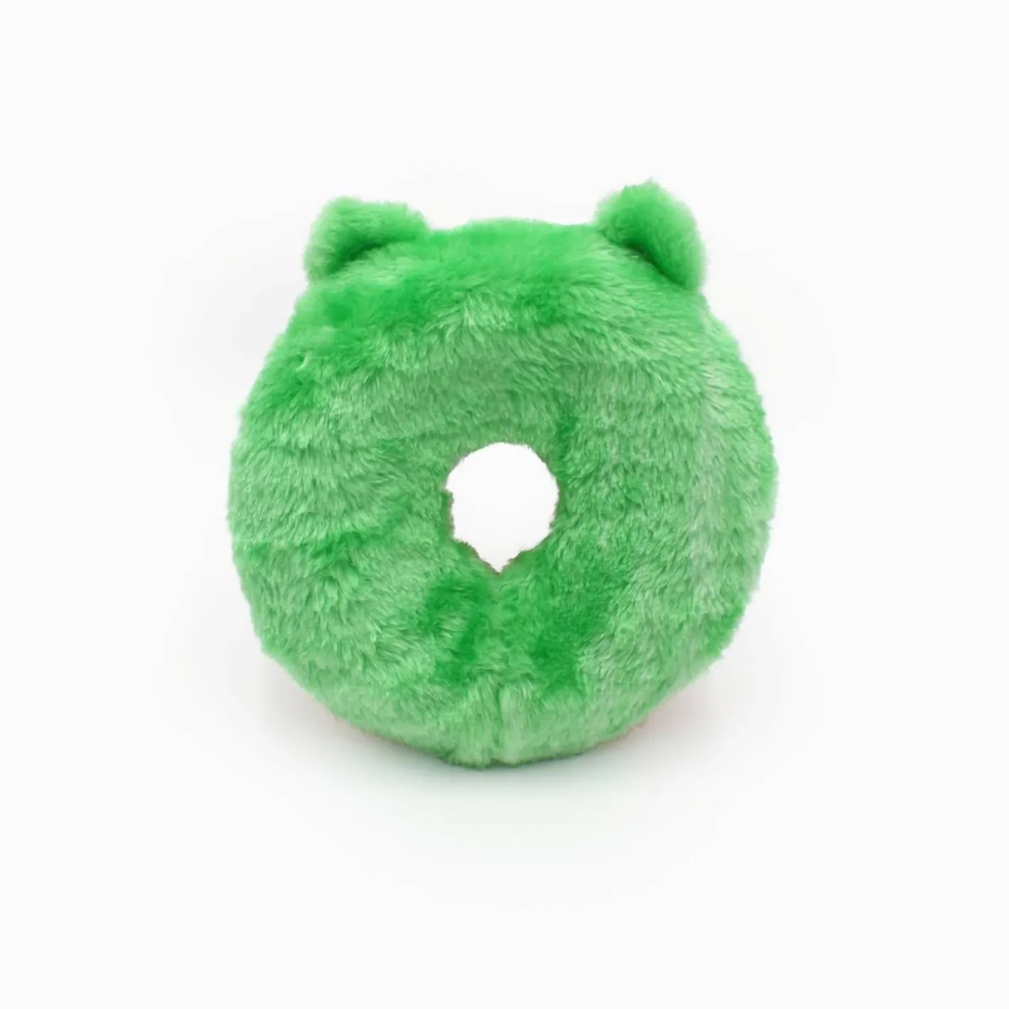 Zippy Paws Donutz Buddy Plush Squeaker Dog Toy - Frog Hot