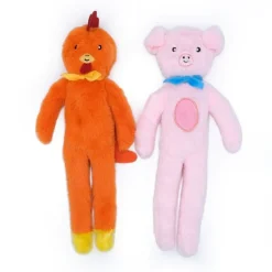 Zippy Paws Fluffy Peltz Plush Squeaker Dog Toy - Chicken & Pig  2-Pack Best