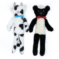 Zippy Paws Fluffy Peltz Plush Squeaker Dog Toy - Sheep & Cow  2-Pack Online