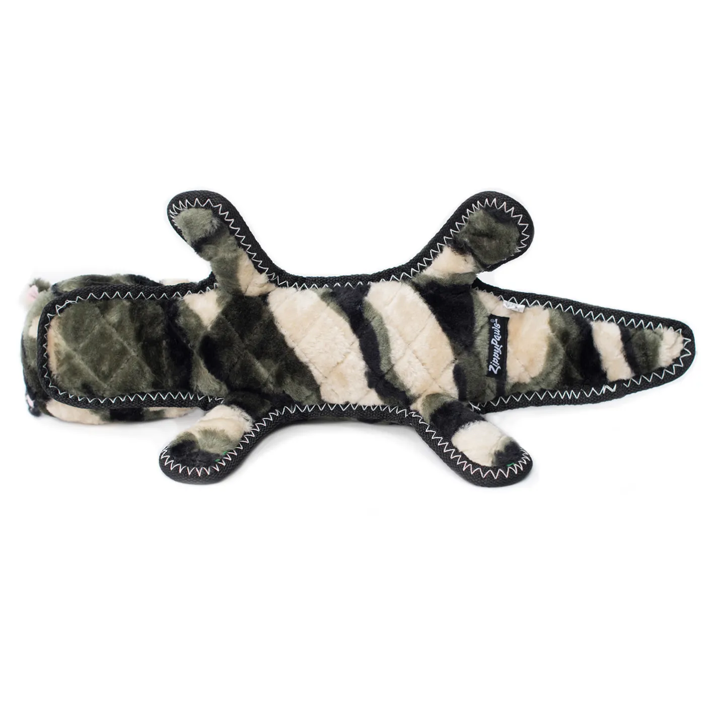 Zippy Paws Grunterz Plush Z-Stitch Dog Toy - Cameron the Camo Gator Sale