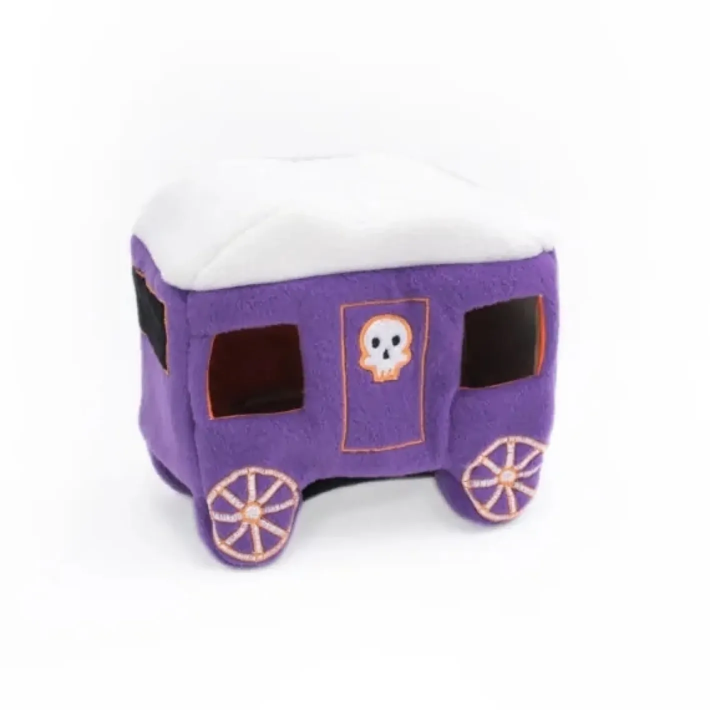 Zippy Paws Halloween Burrow Dog Toy - Haunted Carriage + 3 Squeaker Toys Best
