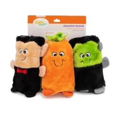 Zippy Paws Halloween Colossal Squeaker Buddie Dog Toy No Stuffing - 3-Pack New