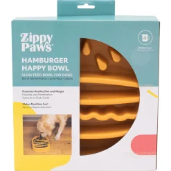 Zippy Paws Happy Bowl Interactive Slow Food Dog Bowl - Burger Clearance