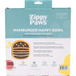 Zippy Paws Happy Bowl Interactive Slow Food Dog Bowl - Burger Clearance