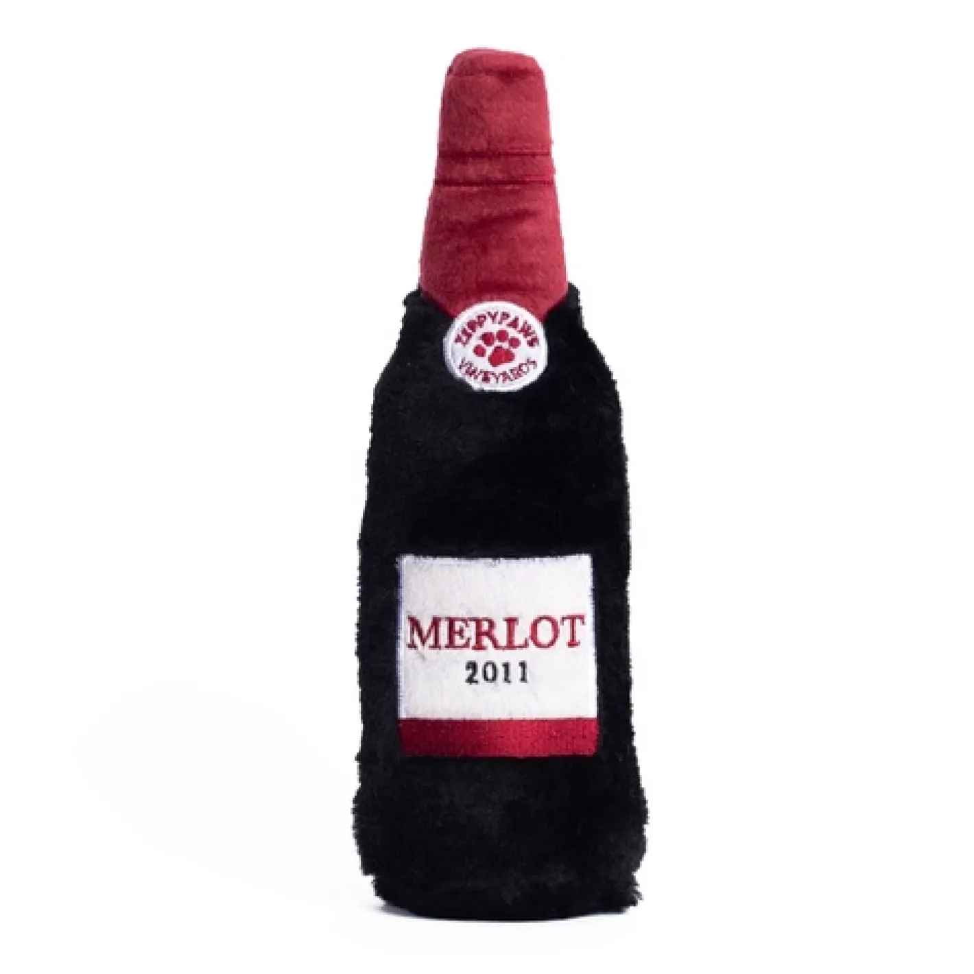 Zippy Paws Happy Hour Crusherz with Replaceable Squeaker Bottle Dog Toy - Merlot Clearance
