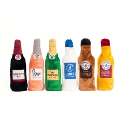 Zippy Paws Happy Hour Crusherz with Replaceable Squeaker Bottle Dog Toy - Rosé Clearance