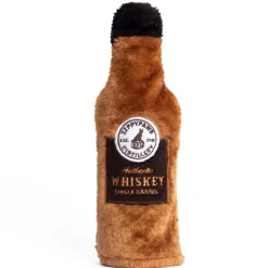 Zippy Paws Happy Hour Crusherz with Replaceable Squeaker Bottle Dog Toy - Whiskey Discount