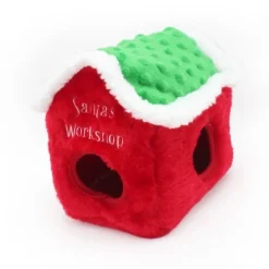 Zippy Paws Holiday Burrow Dog Toy - Santa's Workshop + 3 Squeaker Toys Hot