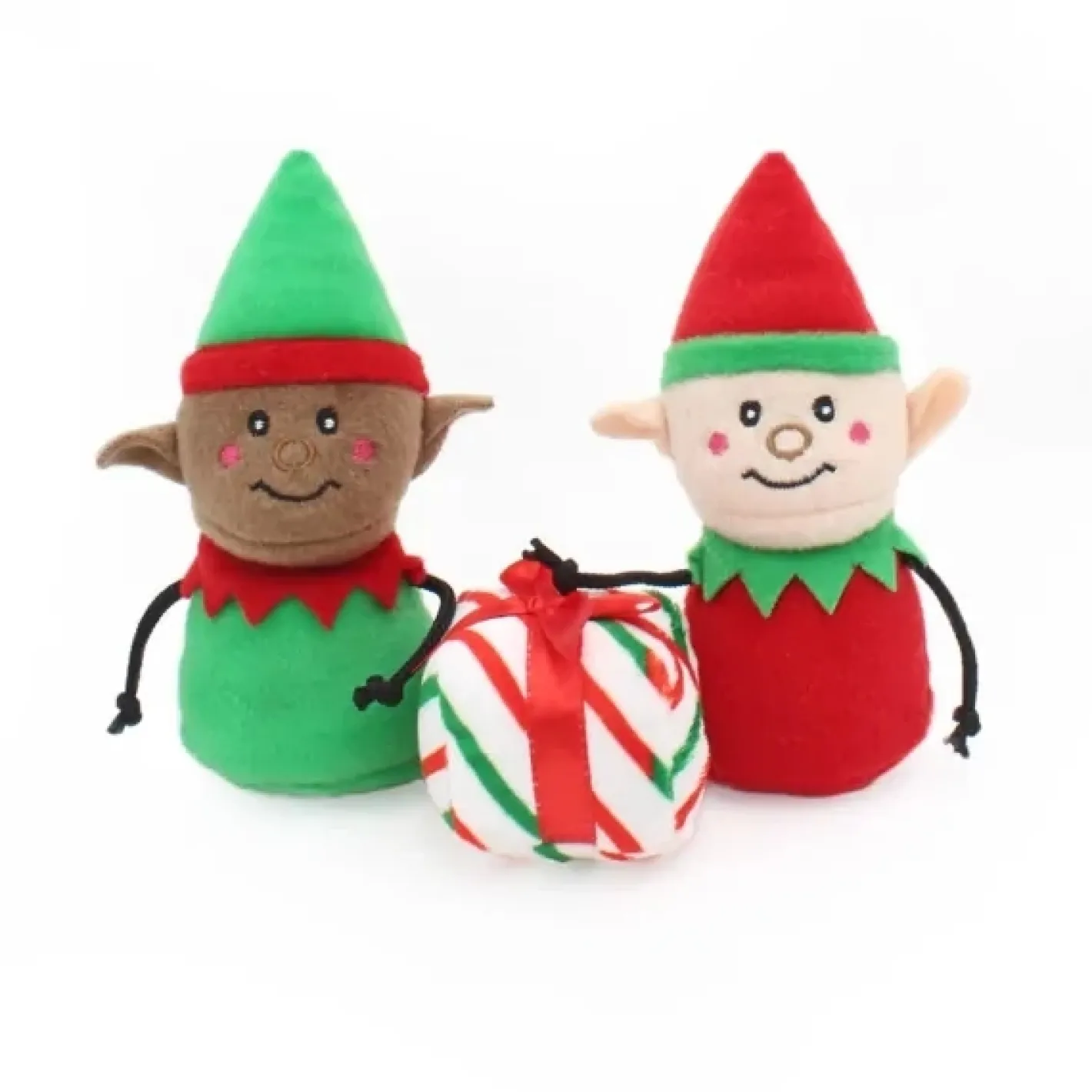 Zippy Paws Holiday Burrow Dog Toy - Santa's Workshop + 3 Squeaker Toys Hot